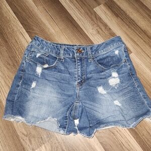 American Heritage Distressed Denim Shorts Size Juniors 7